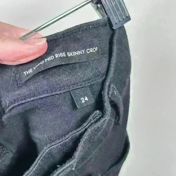 ARITZIA Lace Up Black Nico Mid Rise Skinny Crop Jeans Jeggings  Women 24 - Picture 6 of 10